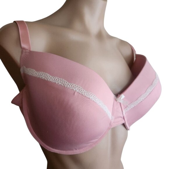 Laura Ashley Old Rose Pink Pushup Full Coverage Bra 40D RN90410 - Picture 5 of 7